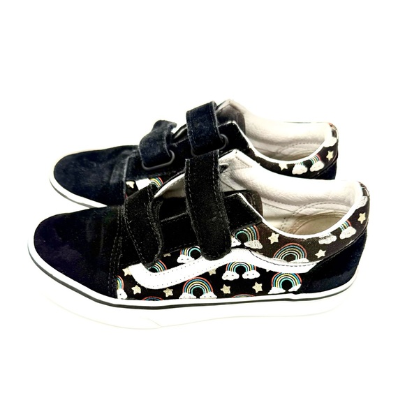 Vans Other - Vans Kids Black Sneakers with Rainbow Accents‎